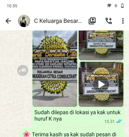 Pengiriman Papan Bunga Duka Rawamekar Blanakan