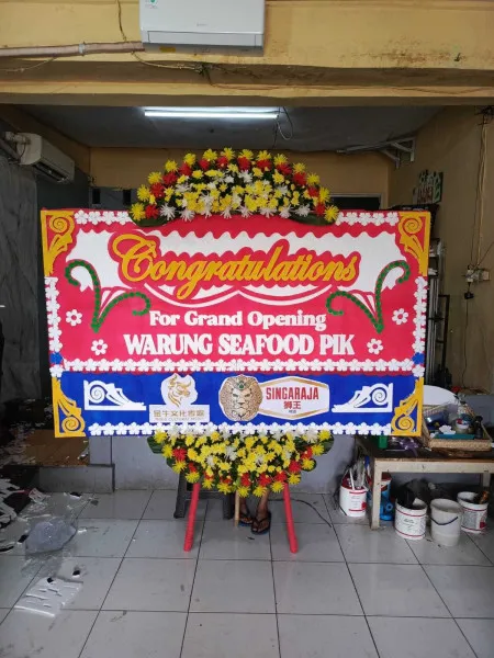 Papan Bunga Ucapan Selamat Rawamekar Blanakan